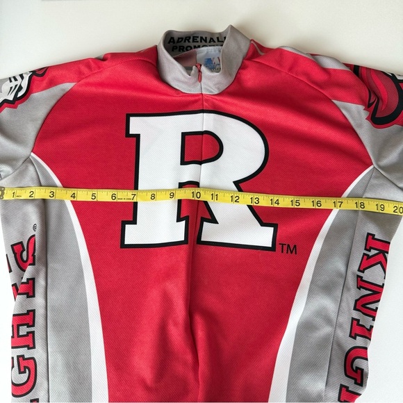 Adrenaline Men’s Red and Gray Cycling Jersey with 'R' Logo Size M - Picture 8 of 11